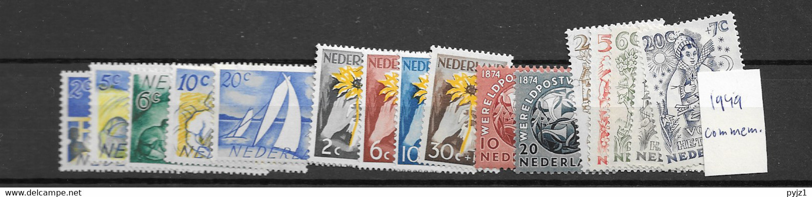 1949 MNH  Netherlands, Commemorative Stamps Only, Postfris** - Komplette Jahrgänge