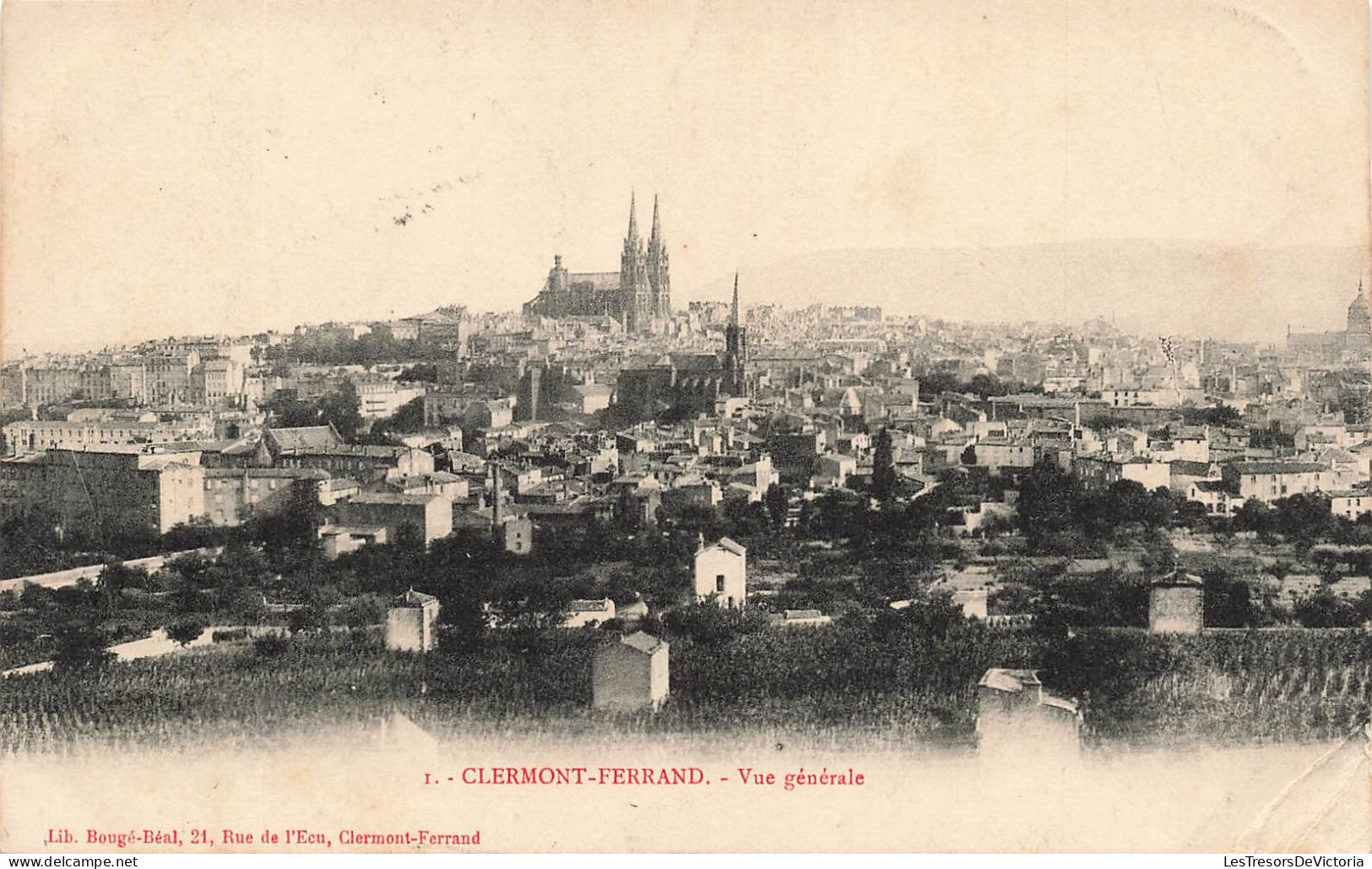 FRANCE - Clermont Ferrand - Vue Générale - Cathédrale - Carte Postale Ancienne - Clermont Ferrand