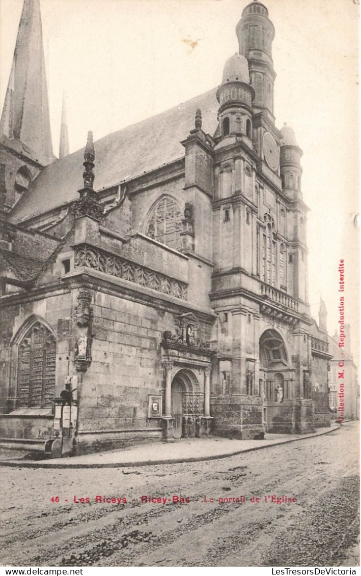 FRANCE - Les Riceys - Ricey-Bas - Le Portail De L'église - Carte Postale Ancienne - Les Riceys