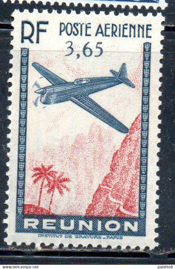 ISOLA DI RIUNION REUNION ISLAND ILE 1938 POSTE AERIENNE AIR POST MAIL AIRMAIL AIRPLANE LANDSCAPE 3.65fr MNH - Luchtpost