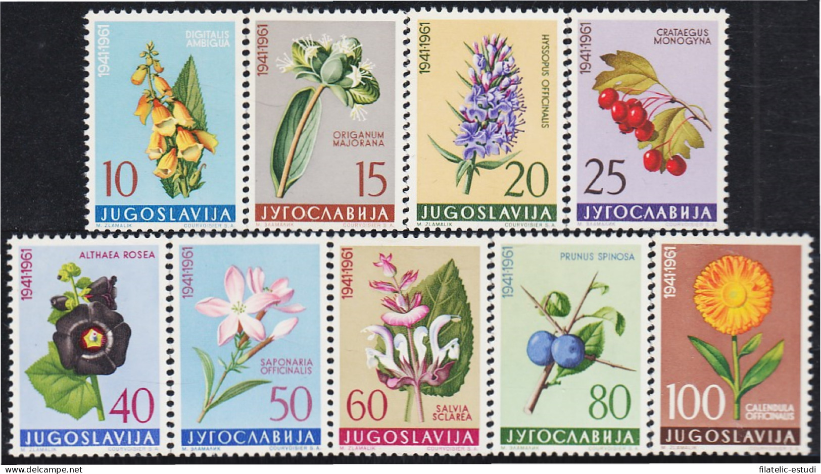 Yugoslavia 843/51 1961 Flores Medicinales MNH - Sonstige & Ohne Zuordnung