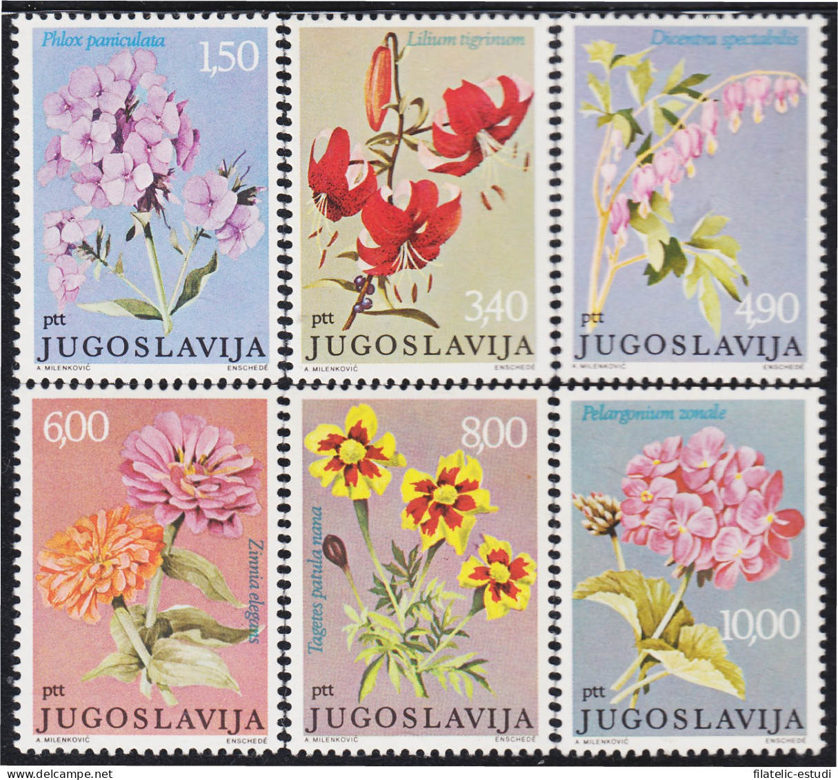 Yugoslavia 1566/71 1977 Flores De Jardín MNH - Sonstige & Ohne Zuordnung