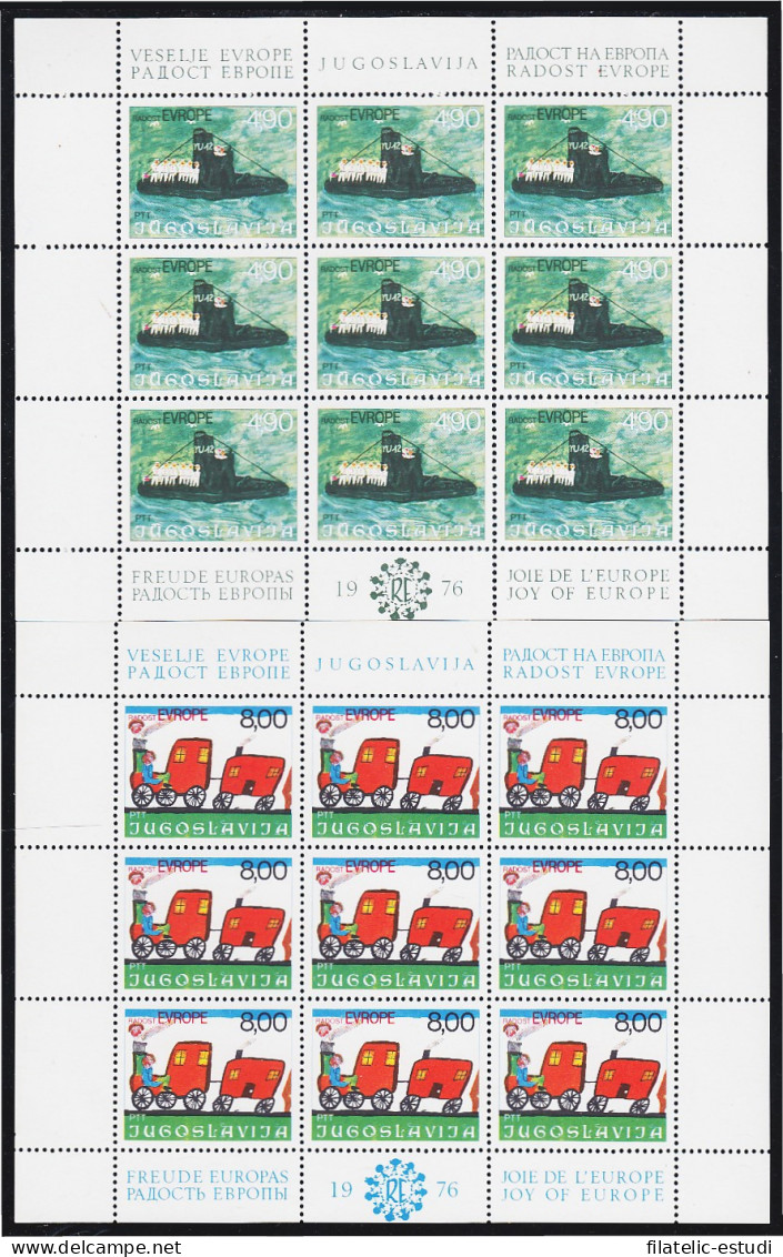 Yugoslavia 1553/54 1976 Minihojita Alegría De Europa Infantes MNH - Sonstige & Ohne Zuordnung