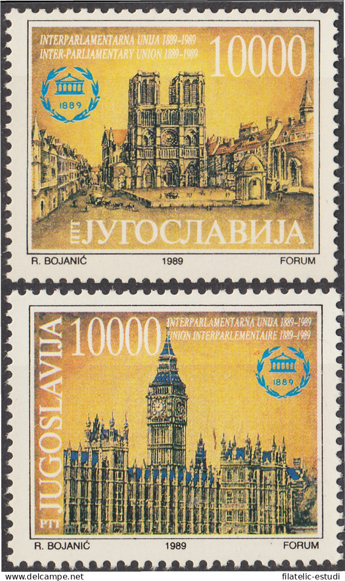 Yugoslavia 2242/43 1989 Centenario De La Unión Interparlamentaria MNH - Otros & Sin Clasificación