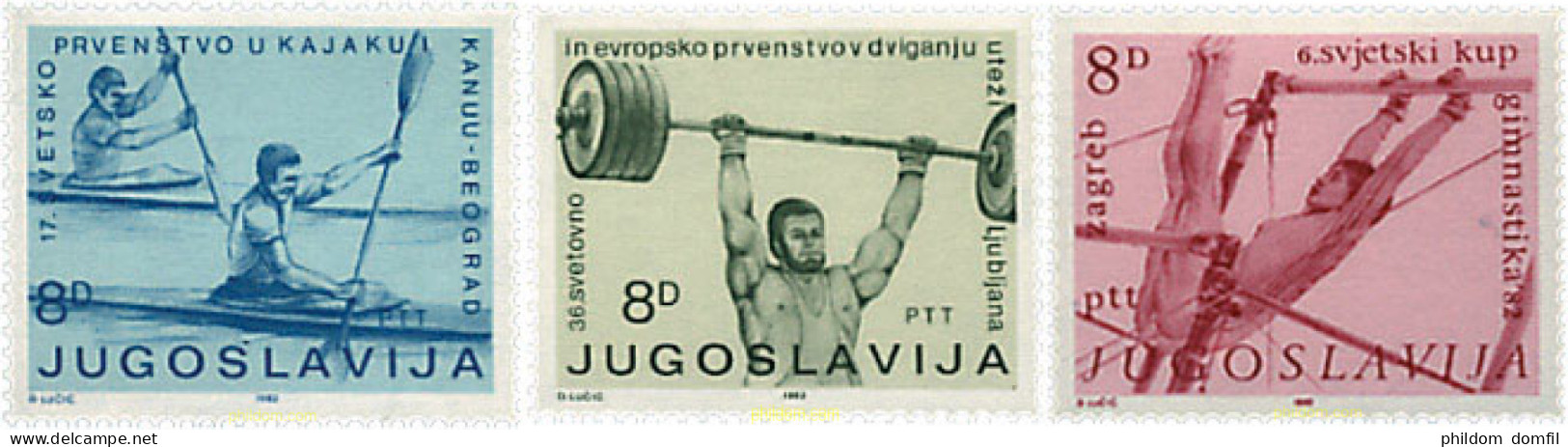 725246 HINGED YUGOSLAVIA 1982 ENCUENTROS DEPORTIVOS MUNDIALES EN YUGOSLAVIA - Unused Stamps