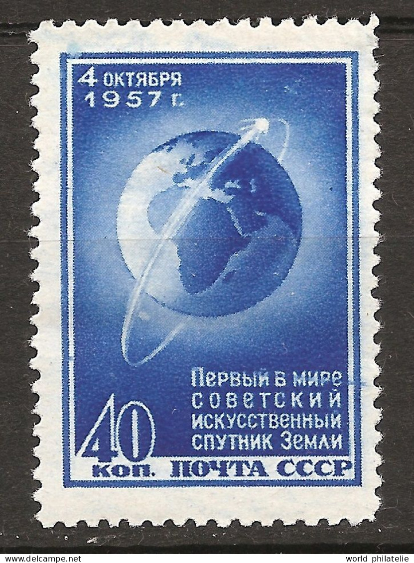 Russie URSS Moyta CCCP 1957 N° 1996 Iso */** Espace, Lancement De Spoutnik I, Globe, Terre, OKB-1, Baïkonour, Satellite - Unused Stamps