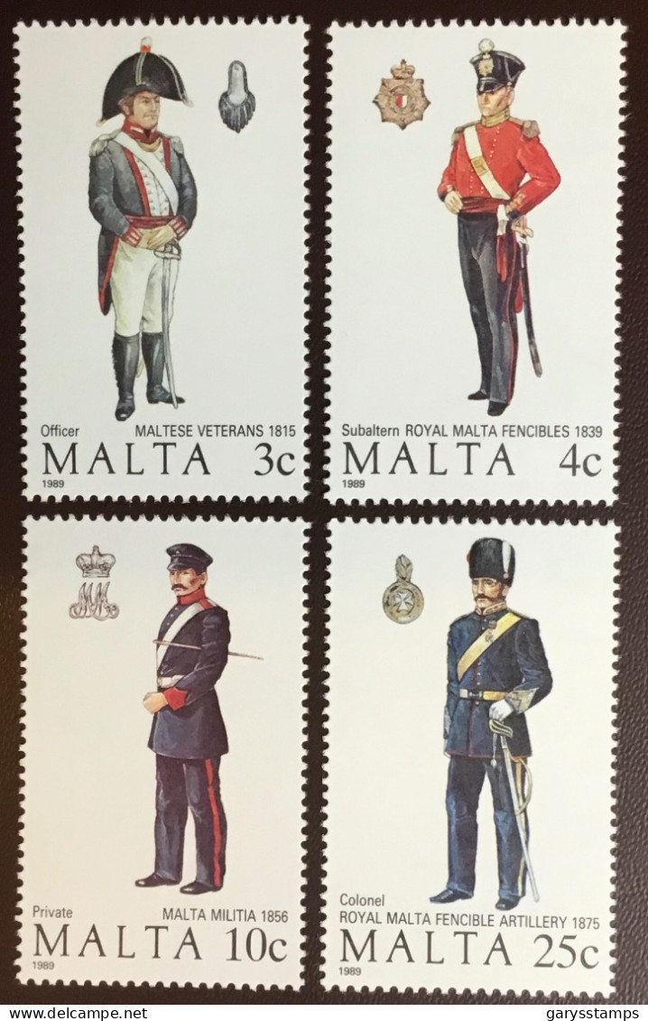 Malta 1989 Military Uniforms MNH - Malte