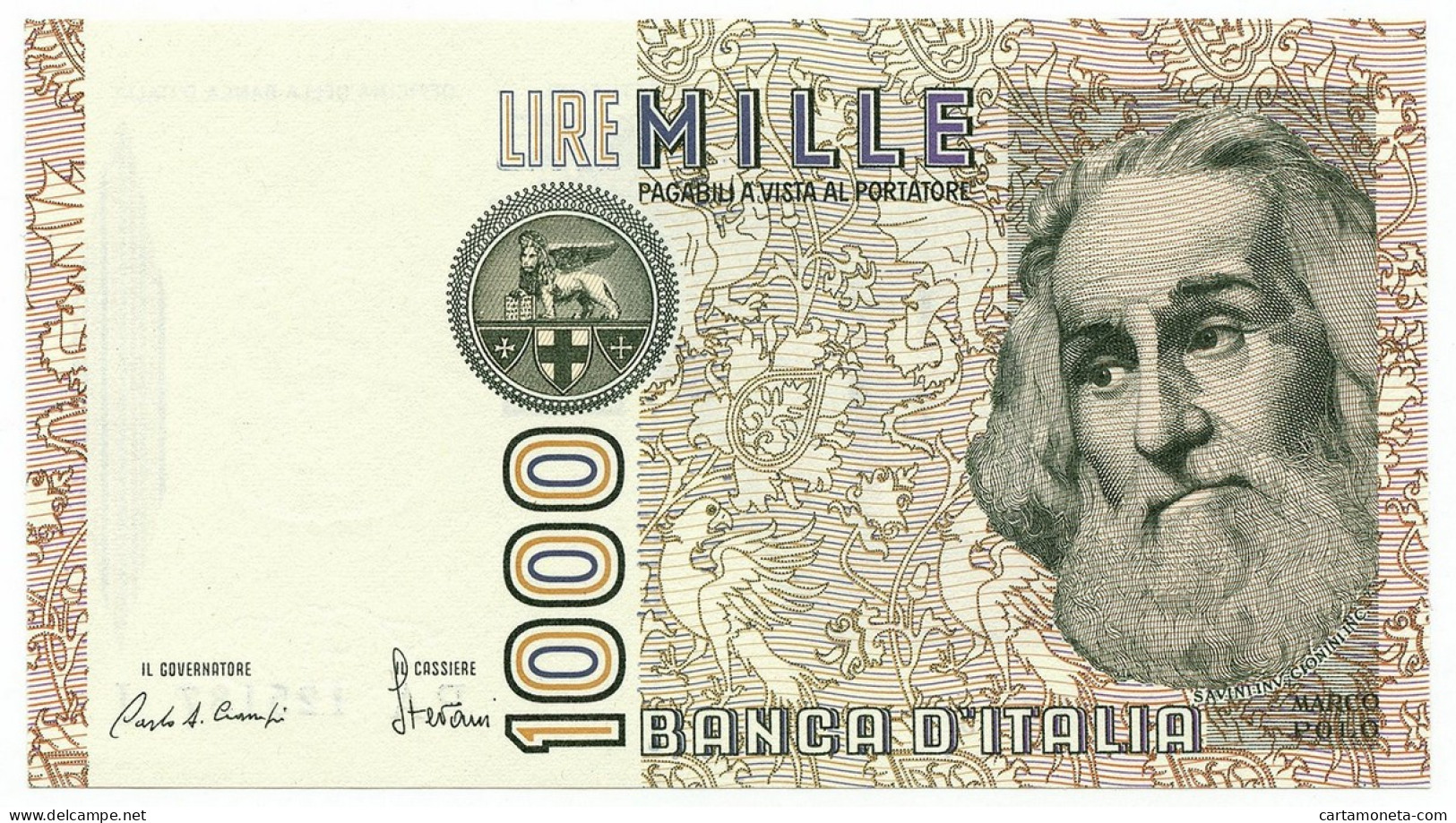 1000 LIRE MARCO POLO LETTERA A 16/03/1982 FDS - Other & Unclassified