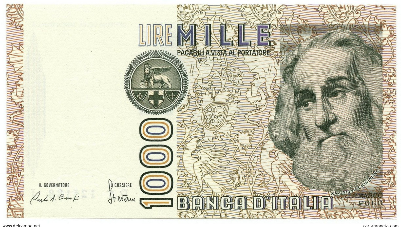 1000 LIRE MARCO POLO LETTERA A 16/03/1982 FDS - Other & Unclassified