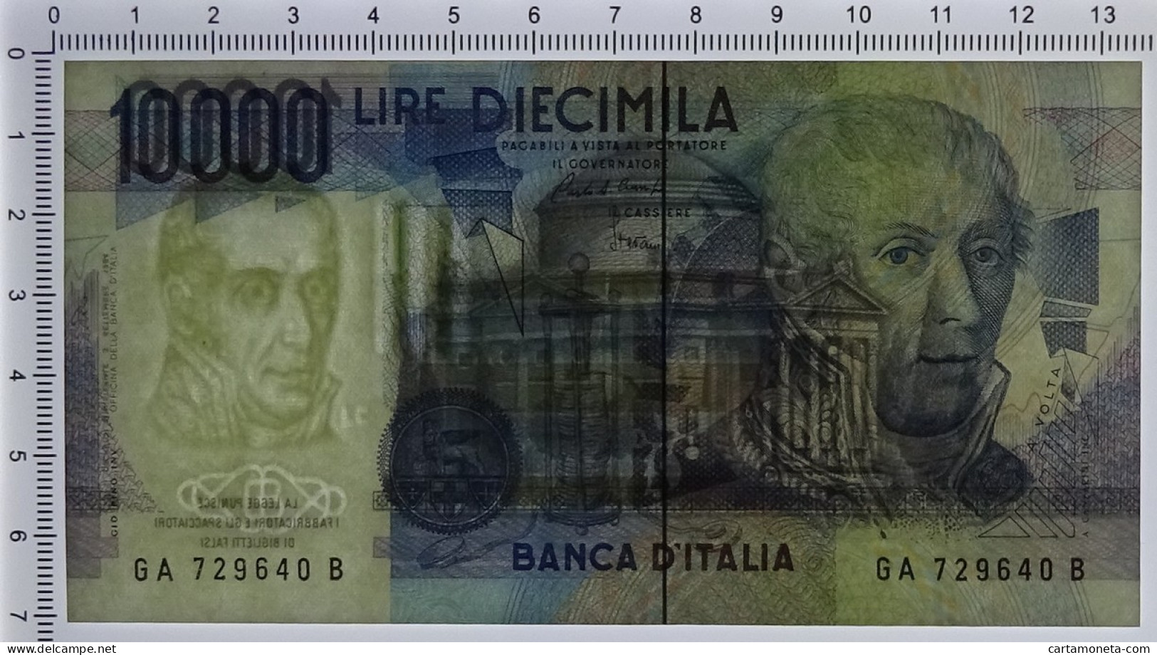 10000 LIRE BANCA D'ITALIA ALESSANDRO VOLTA LETTERA A 19/09/1984 QFDS - Sonstige & Ohne Zuordnung