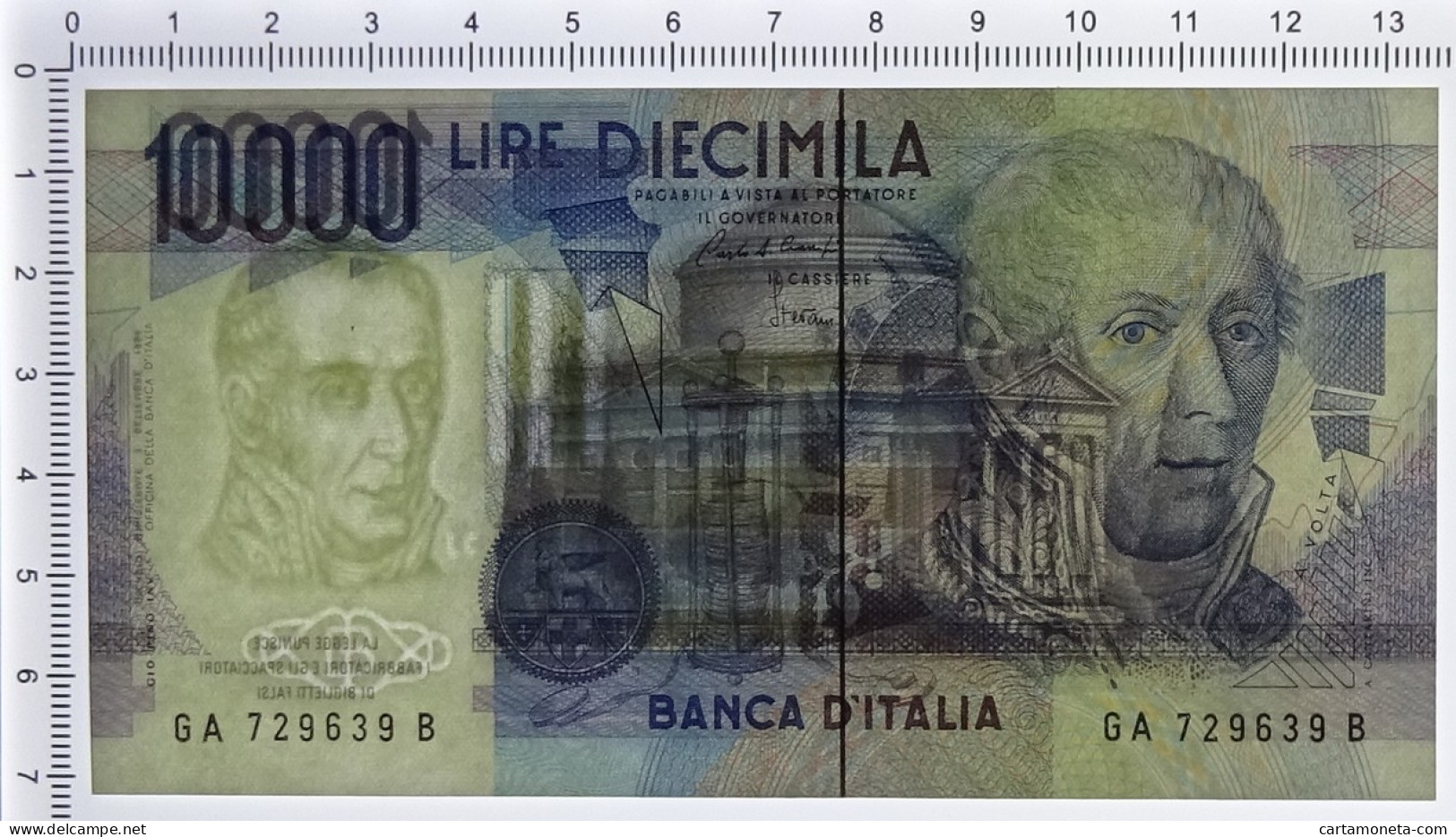 10000 LIRE BANCA D'ITALIA ALESSANDRO VOLTA LETTERA A 19/09/1984 QFDS - Autres & Non Classés