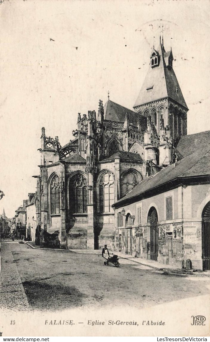 FRANCE - Falaise - Vue Panoramique De L'église St Gervais - L'Abside - Carte Postale Ancienne - Falaise