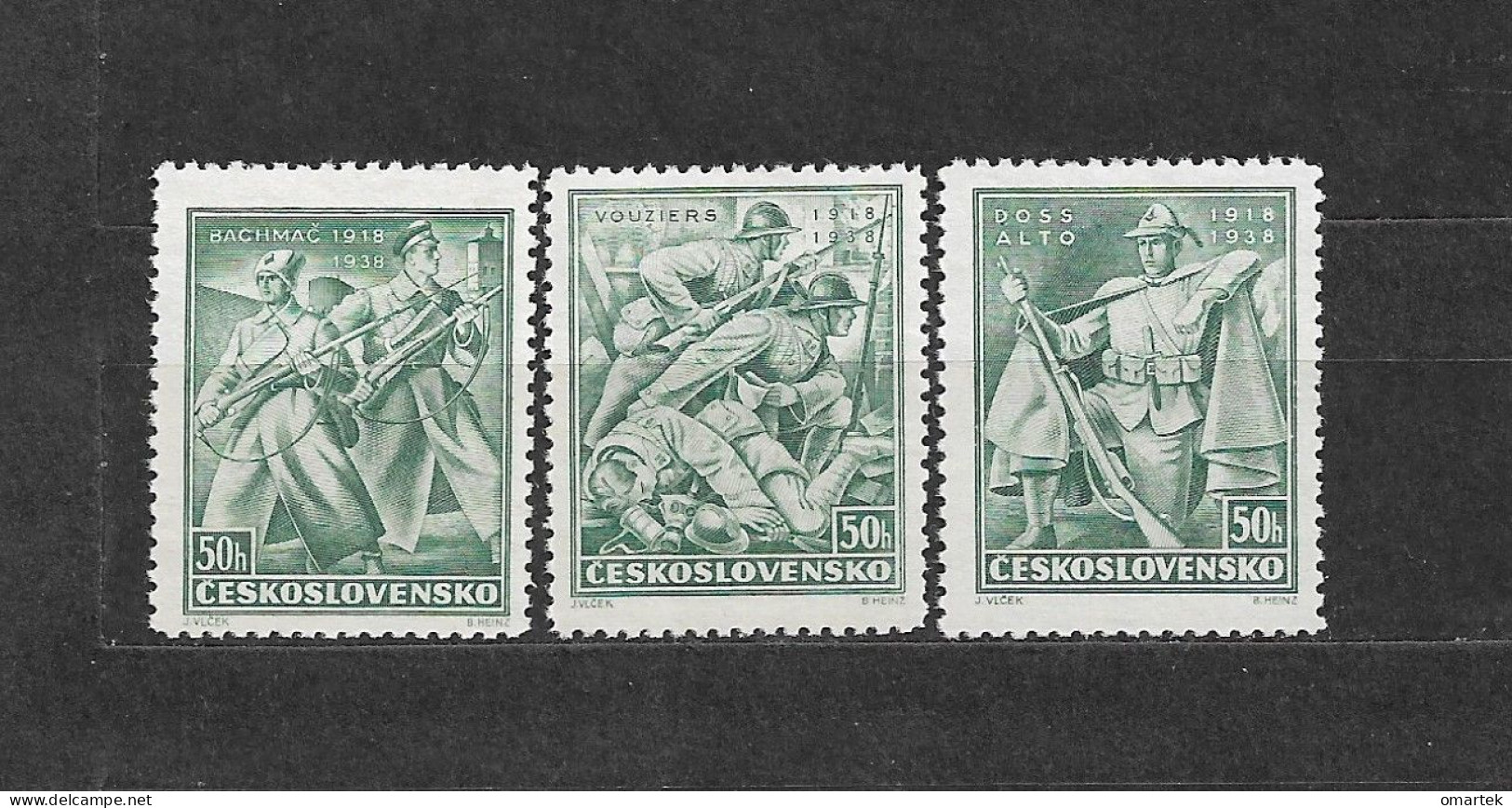 Czechoslovakia 1938 MNH ** Mi 392-394 Sc 243-245 Cz. Legions. Tschechoslowakei. C5 - Unused Stamps