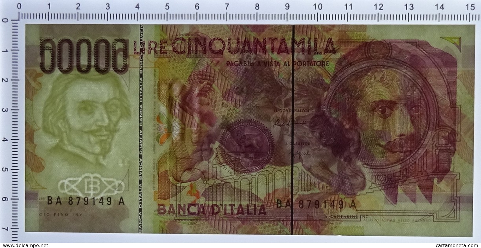 50000 LIRE GIAN LORENZO BERNINI II TIPO LETTERA A 27/05/1992 SUP+ - Autres & Non Classés