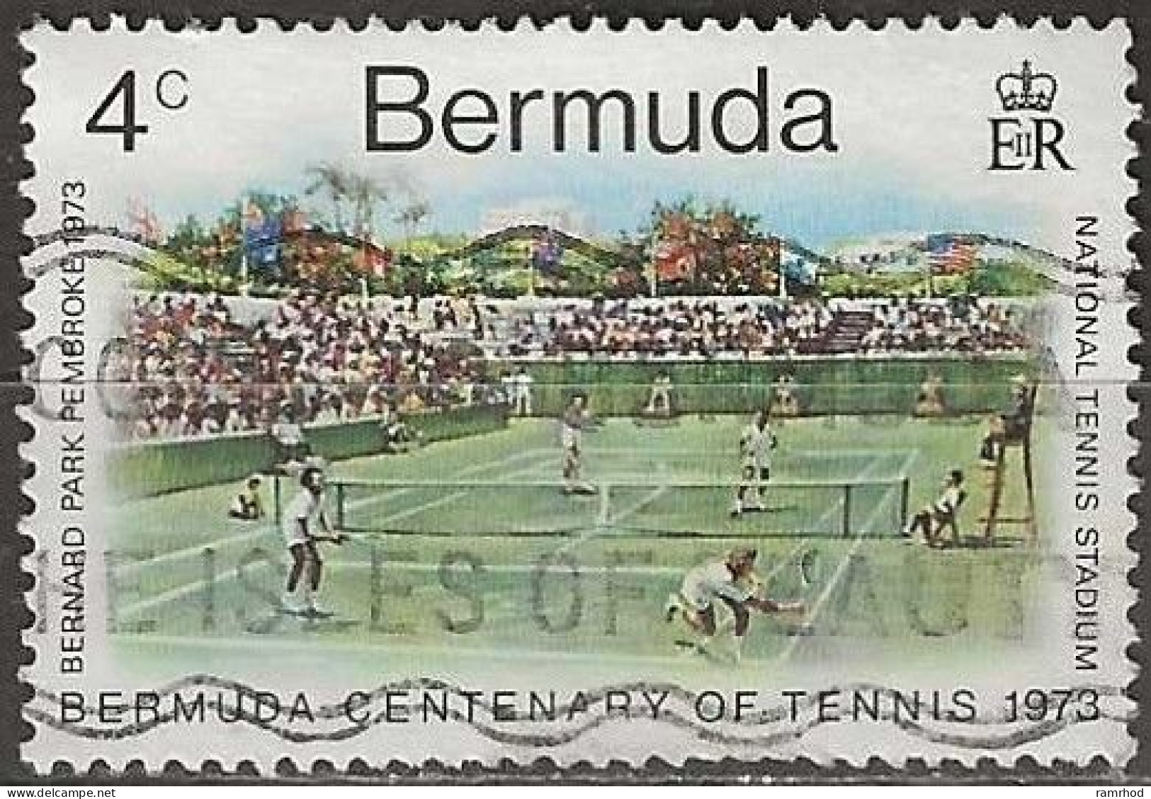 BERMUDA 1973 Centenary Of Lawn Tennis - 4c - Bernard Park, Pembroke, 1973 AVU - Bermudes