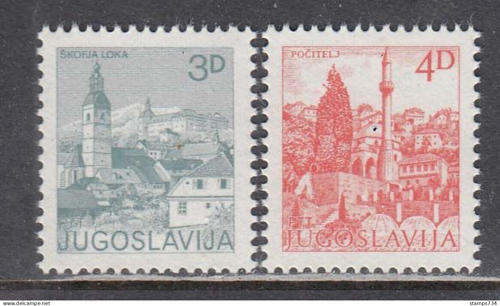 Yugoslavia 1982 - Regular Stamps: Views Of Yugoslavia, Mi-Nr. 1954/55C, MNH** - Nuovi