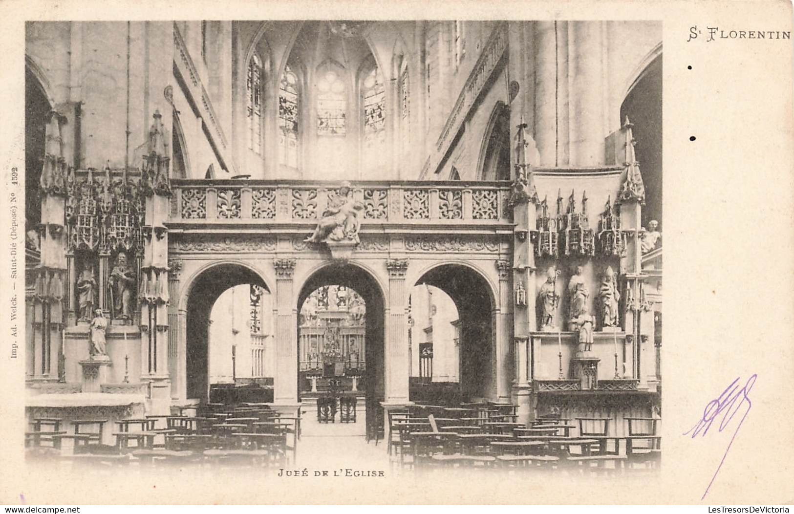 FRANCE - Saint Florentin - Jubé De L'église - Carte Postale Ancienne - Saint Florentin