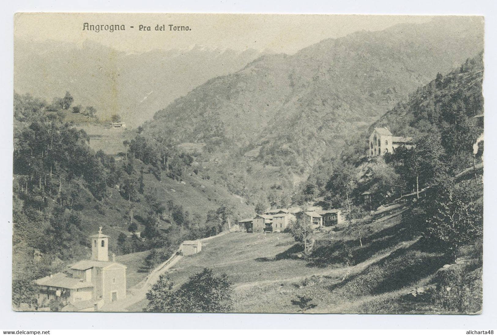 D6590] ANGROGNA Torino PRA DEL TORNO PANORAMA Viaggiata 1911 - Mehransichten, Panoramakarten