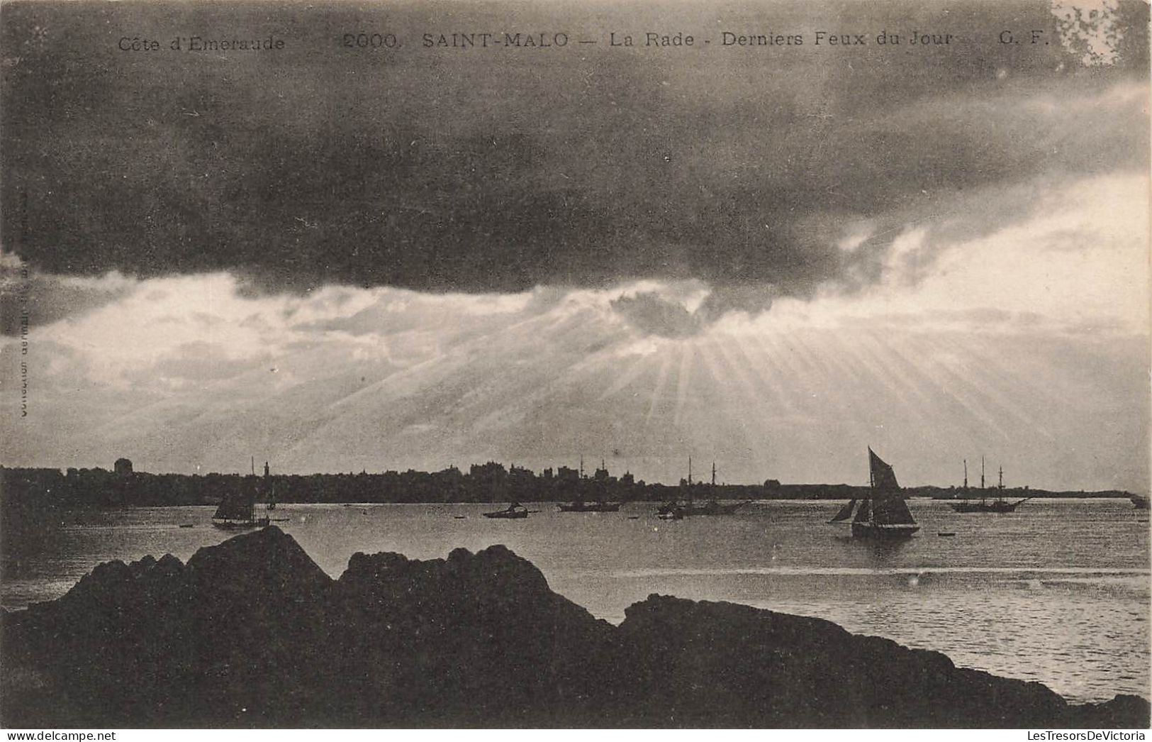 FRANCE - Saint Malo - La Rade - Derniers Feux Du Jour - GF - Carte Postale Ancienne - Saint Malo