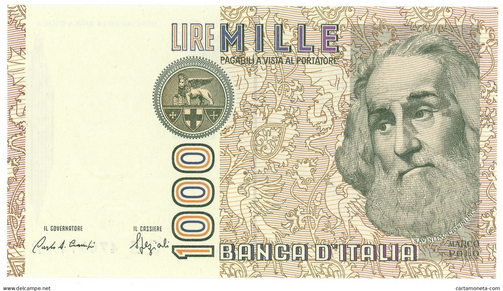 1000 LIRE MARCO POLO LETTERA E 18/01/1988 FDS - Other & Unclassified