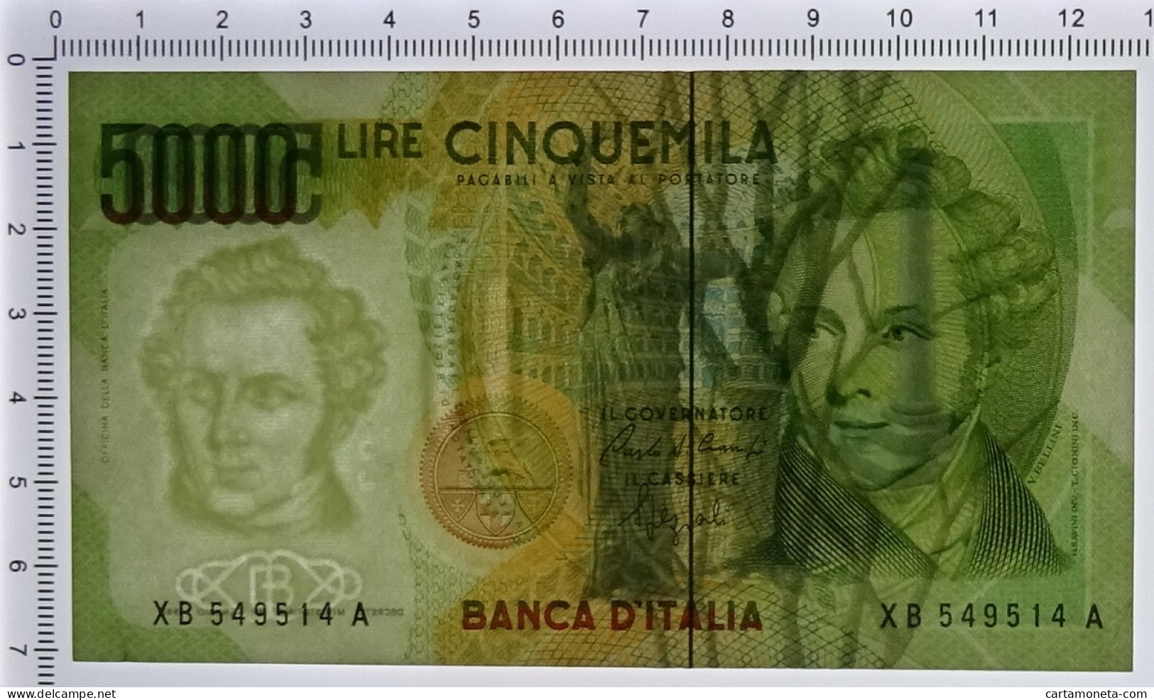 5000 LIRE B. D'ITALIA VINCENZO BELLINI SERIE SOSTITUTIVA XB 12/11/1993 SPL - Autres & Non Classés