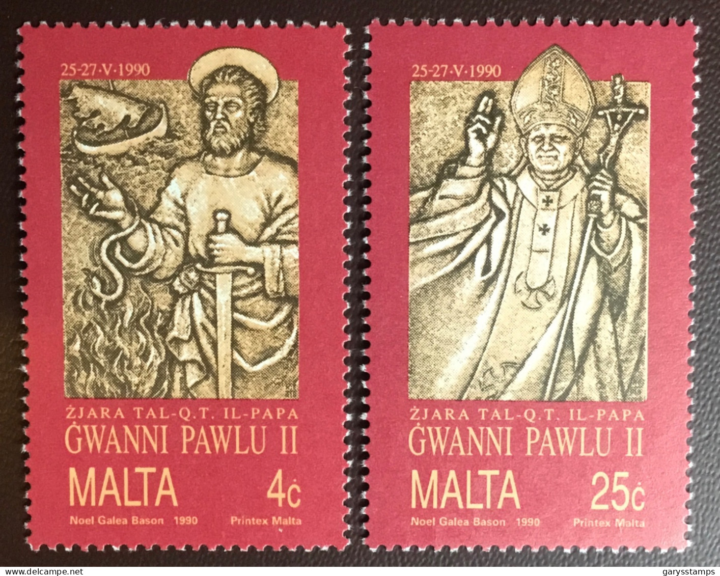 Malta 1990 Pope John Paul II Visit MNH - Malte