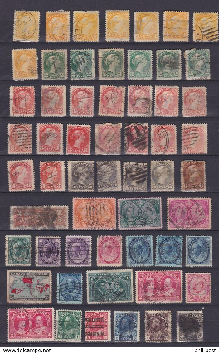 Kanada Posten / Lot Alter Gestempelter Marken, Unterschiedliche Qualität #J761 - Collections