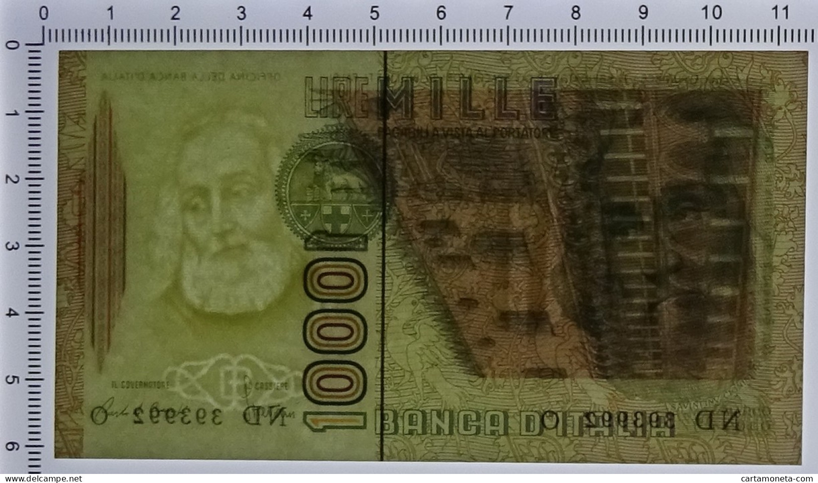 1000 LIRE MARCO POLO LETTERA D 28/10/1985 FDS - Autres & Non Classés