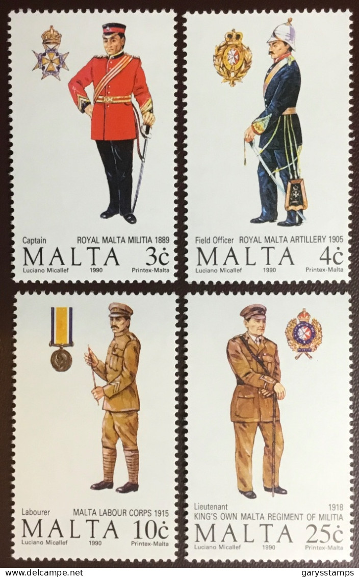 Malta 1990 Military Uniforms MNH - Malte