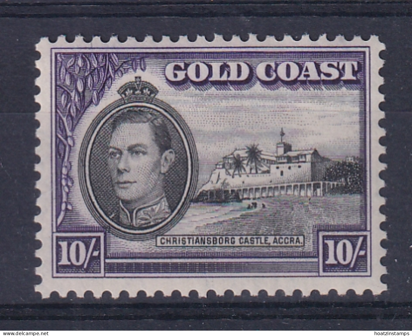 Gold Coast: 1938/43   KGVI   SG132    10/-     MH - Gold Coast (...-1957)