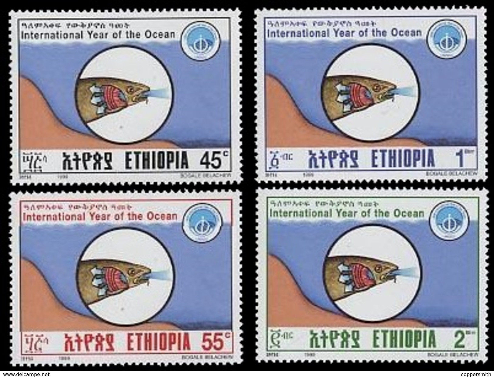 (387) Ethiopia / Ethiopie  Fish / Poissons / Fische / Vissen / Ocean Year  ** / Mnh  Michel 1625-28 - Etiopia