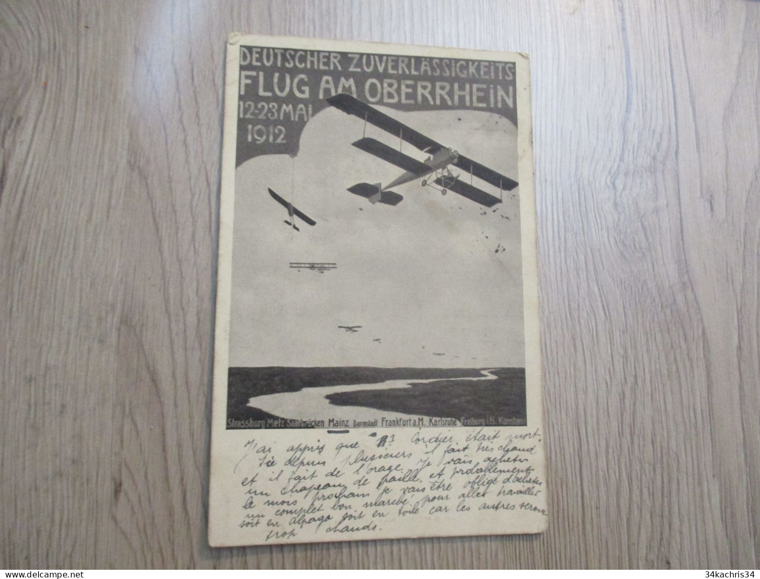 CPA  Deutscher Zuverlässigkeits Flug Am Obernheim 12/23 Mai 1912 Meeing Aviation - Meetings