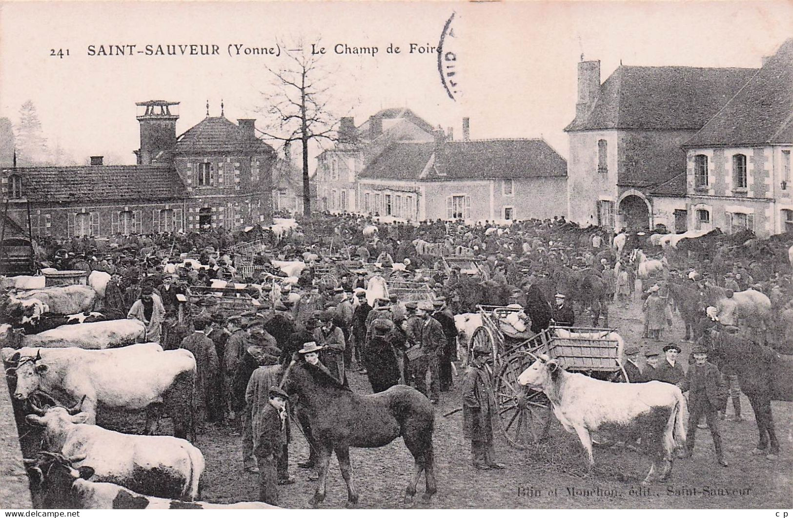 Saint Sauveur En Puisaye - Le Champ De Foire - Foire Aux Chevaux Et Aux Boeufs  - CPA °Jp - Saint Sauveur En Puisaye