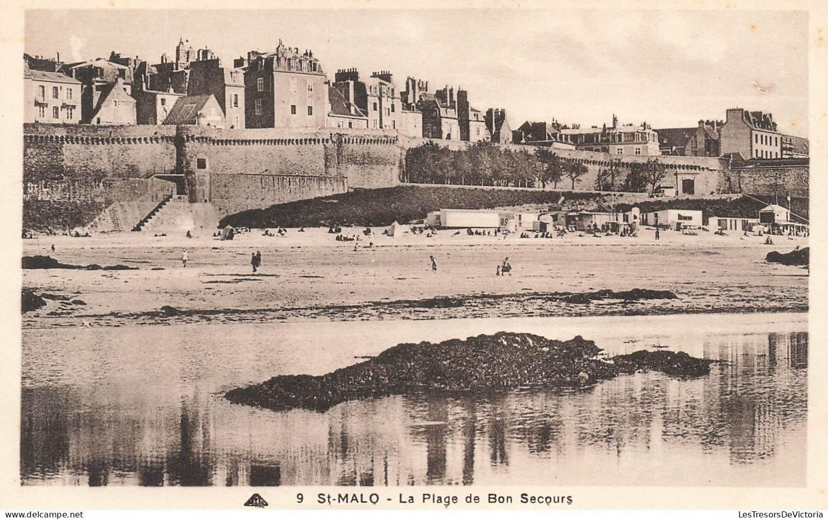 FRANCE - Saint Malo - La Plage De Bon Secours - Animé - Carte Postale Ancienne - Saint Malo