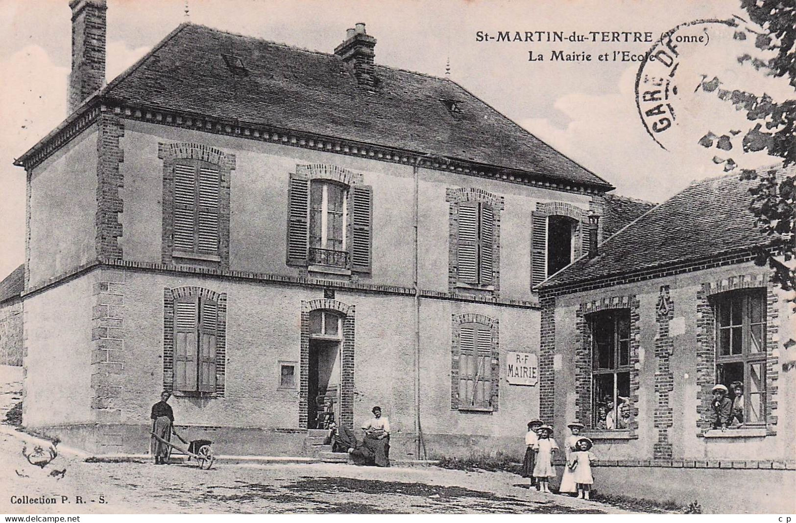 Saint Martin Du Tertre - La Mairie Et L'Ecole   - CPA °Jp - Saint Martin Du Tertre