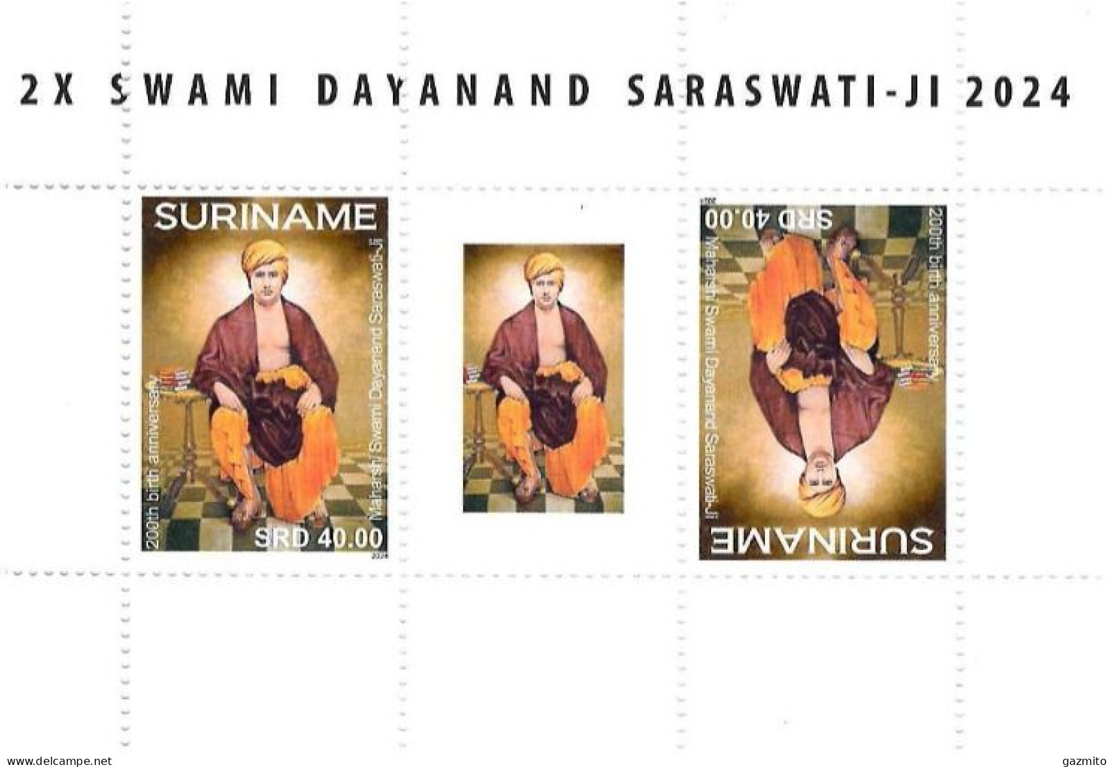 Suriname 2024, 200 Years Maharshi Swami Dayanand Saraswati-Ji, Block - Boeddhisme