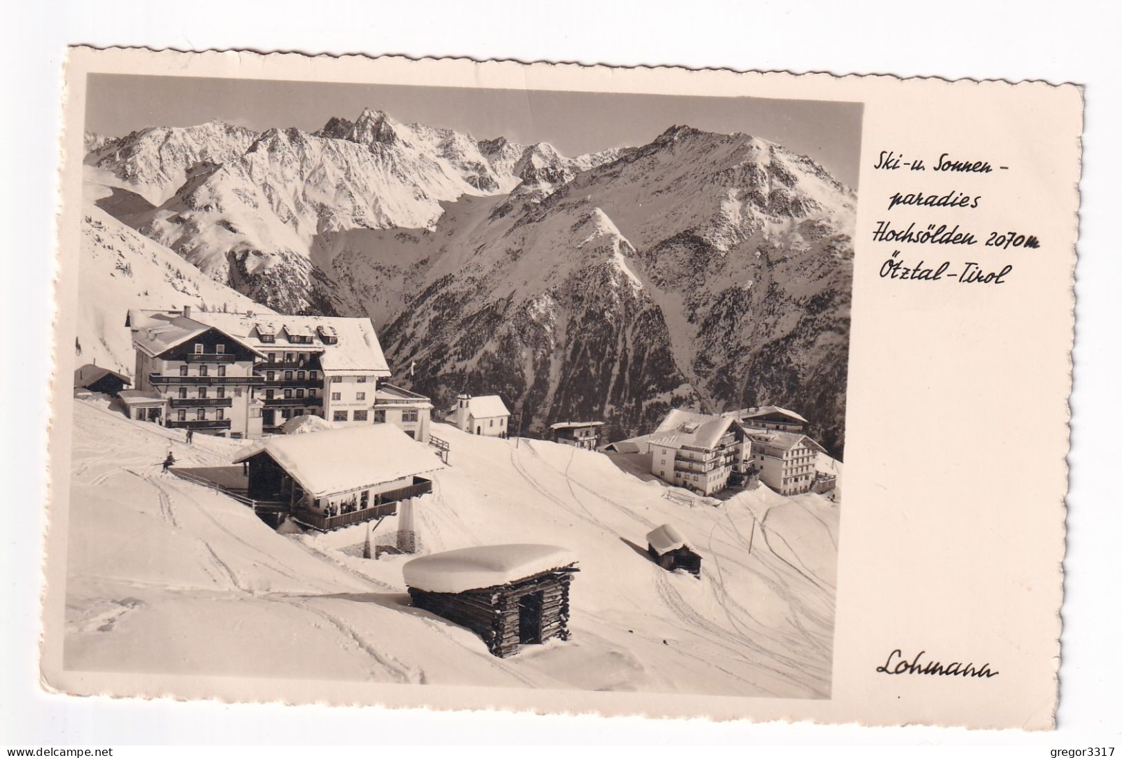 E5246) SÖLDEN - Skiparadies HOCHSÖLDEN - Ötztal - Tirol - Verschneite Häuser FOTO AK Lohmann 1956 - Sölden