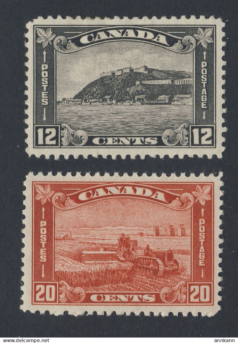 Canada 2x Stamps: #174-12c MH F/VF & #175-20c Harvest VF Guide Value = $102.50 - Neufs