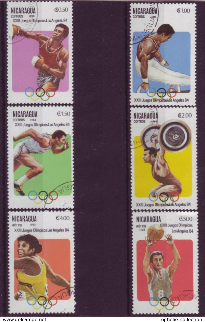 Amérique - Nicaragua - Los Angeles 84 - XXIII° Juegos Olimpicos  - 6 Timbres Différents - 6520 - Nicaragua