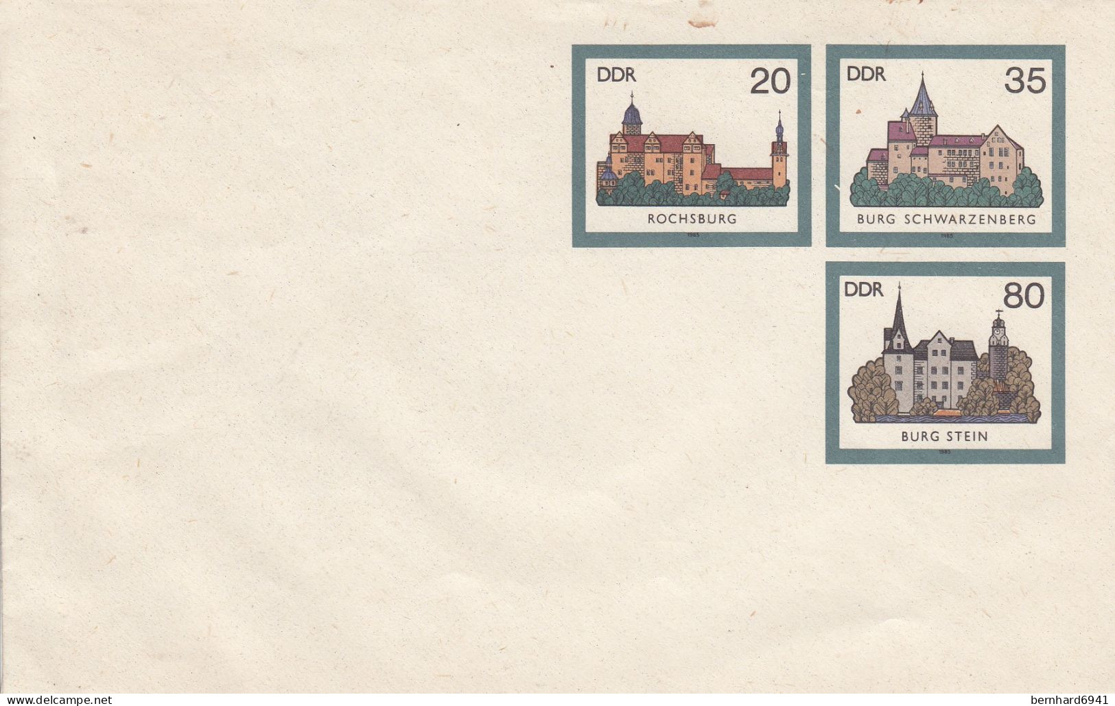 DU 2** Blanko Umschlag Mit 20+35+80 Pf Burgen - Covers - Mint
