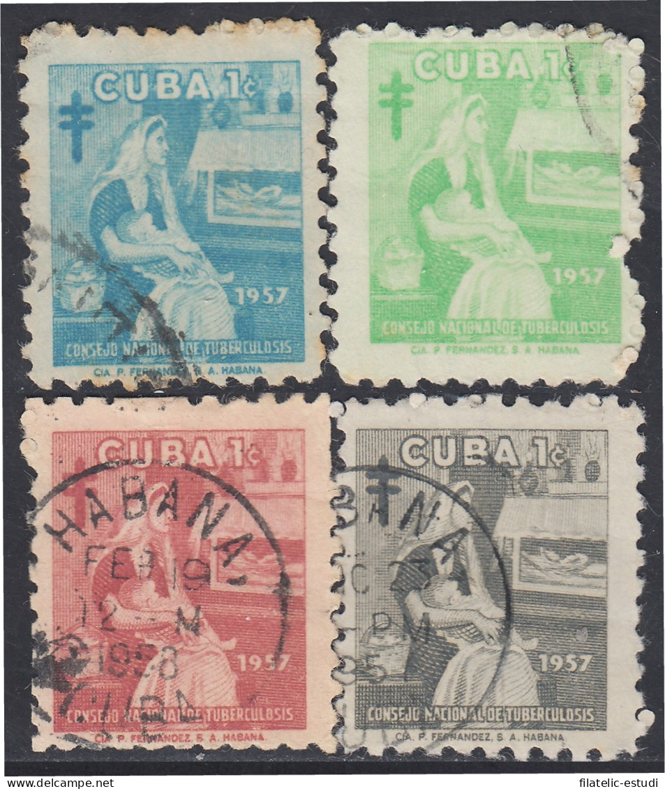 Cuba Beneficencia 32/35 1957 Consejo Nacional De Tuberculosis Para La Infancia - Sonstige & Ohne Zuordnung