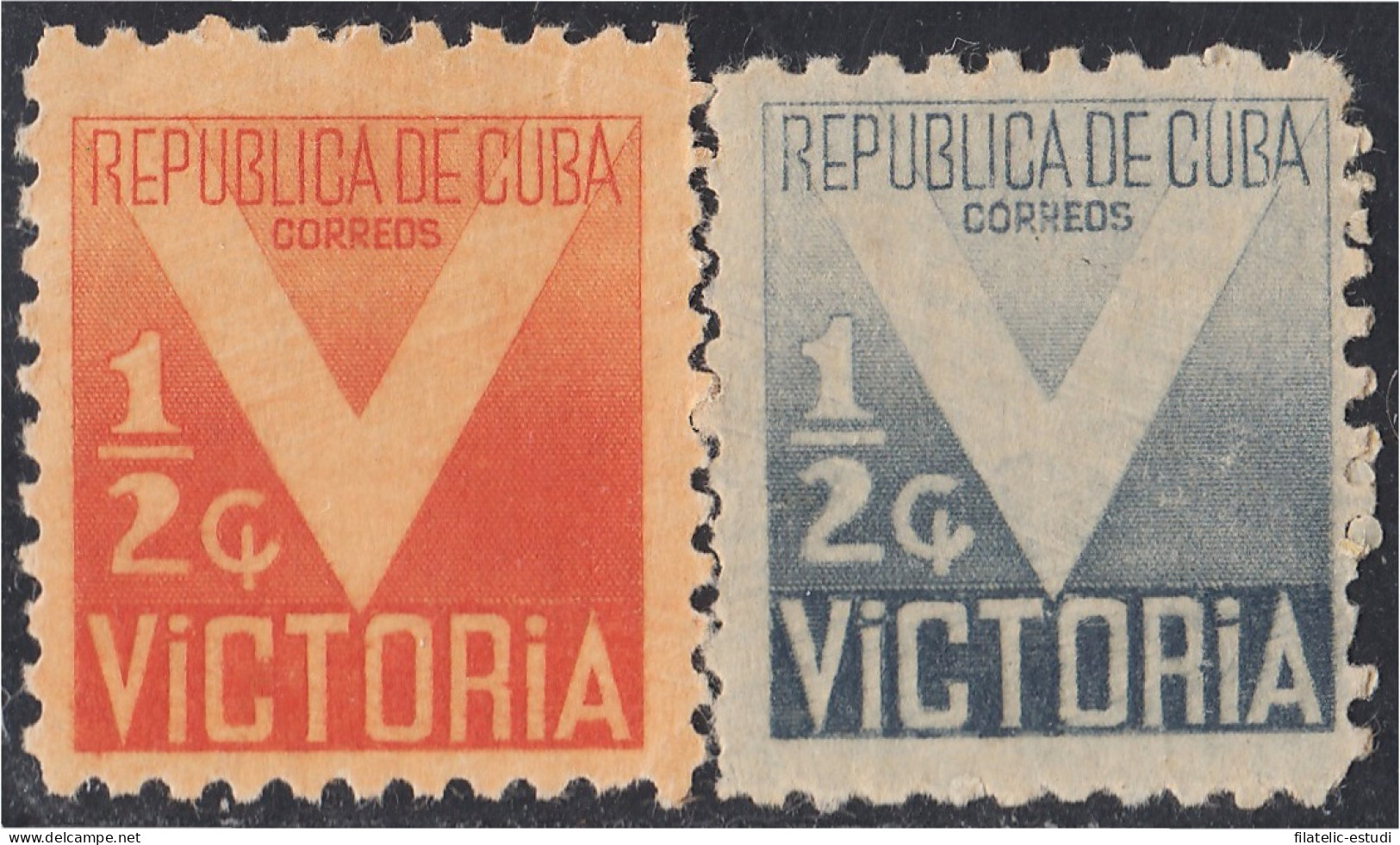 Cuba Beneficencia 6/7 1942/44 Victoria En Beneficio A La Cruz Roja MH - Sonstige & Ohne Zuordnung