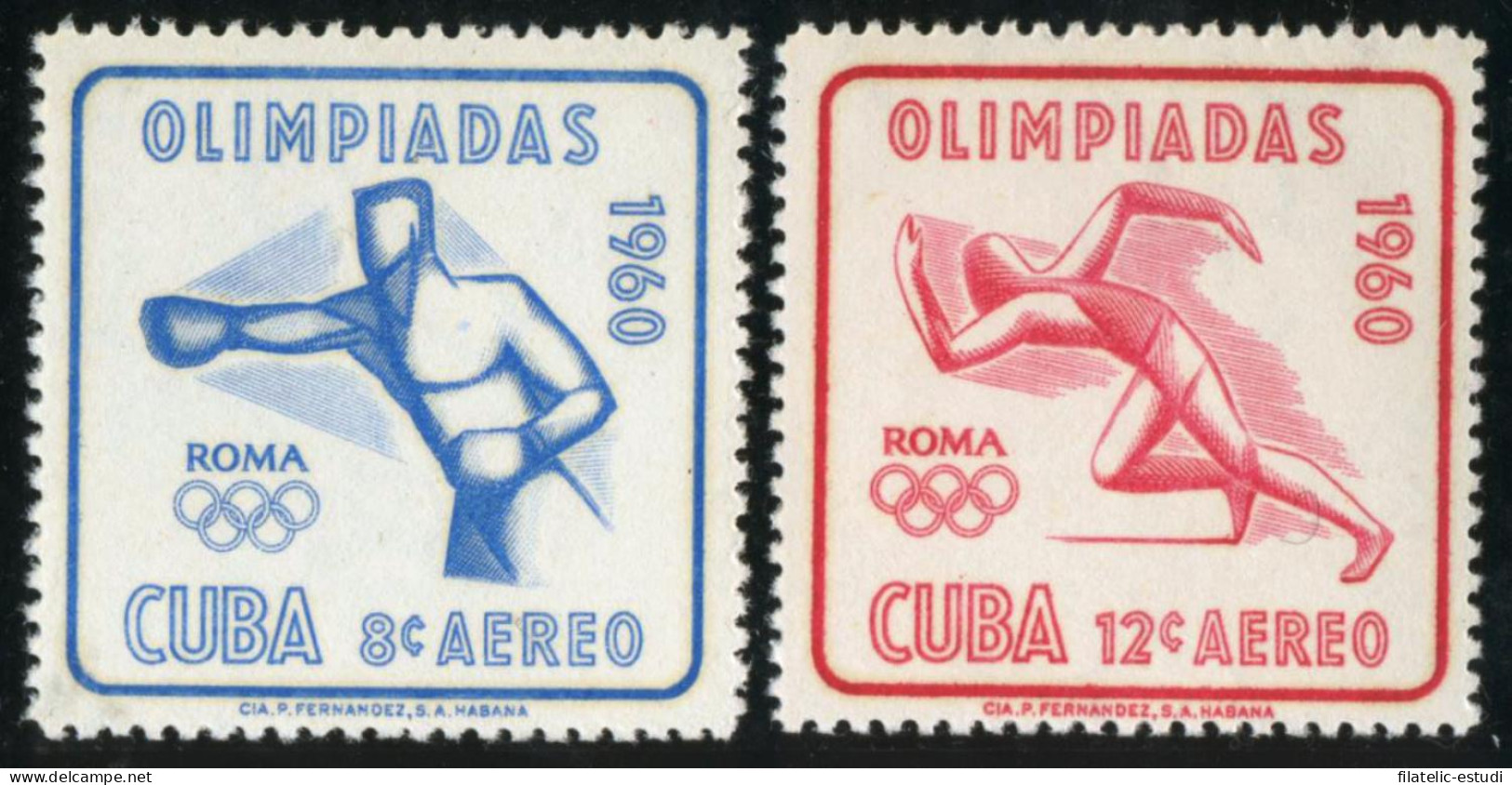 DEP1 Cuba A- 212/13 1960 JJOO Roma MNH - Other & Unclassified