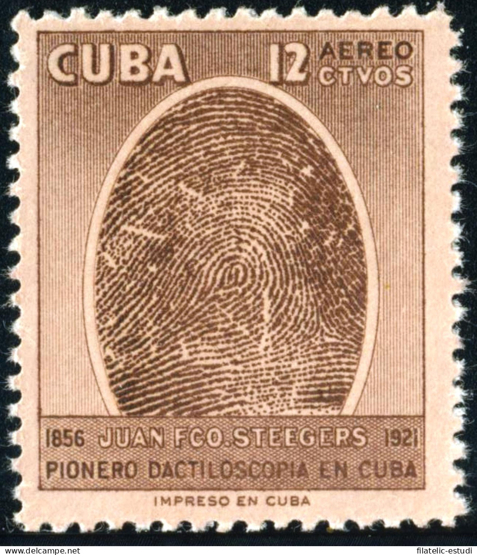 VAR2/S Cuba A- 156 1957 Juan Francisco Steegers Pionero En Dactiloscopia En Cu - Otros & Sin Clasificación