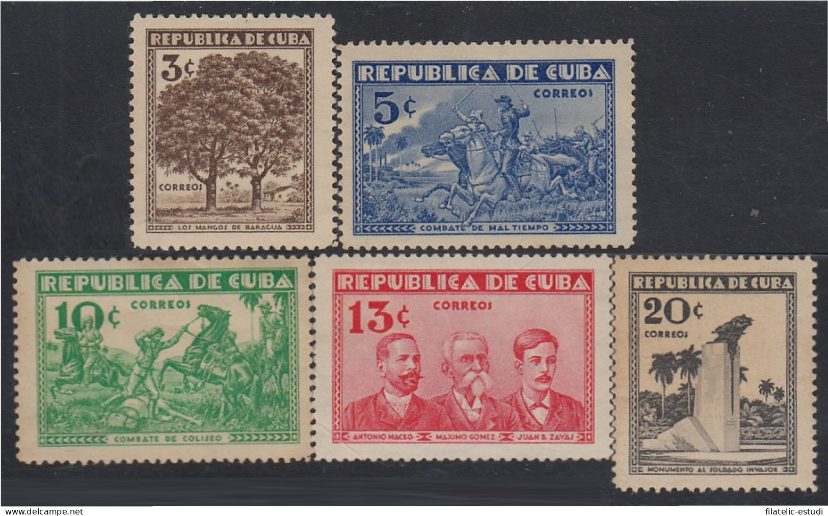 Cuba 212/16 1933 35º Aniversario De La Guerra De Independencia MH - Sonstige & Ohne Zuordnung