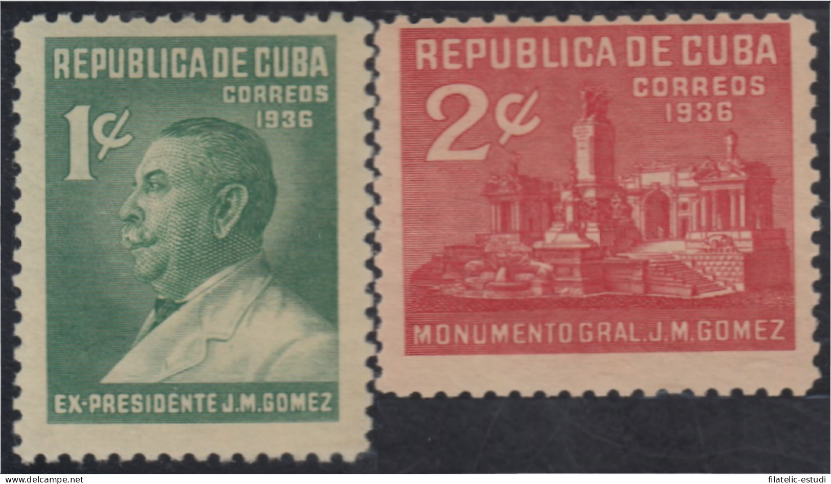 Cuba 229/30 1936 Monumento Al Presidente José Miguel Gómez MNH - Andere & Zonder Classificatie