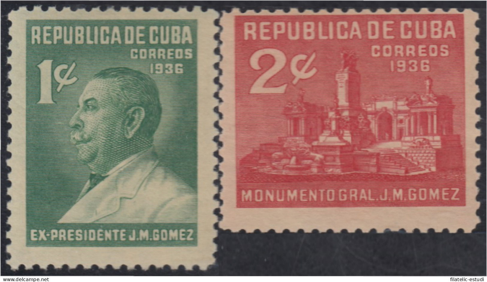 Cuba 229/30 1936 Monumento Al Presidente José Miguel Gómez MH - Sonstige & Ohne Zuordnung