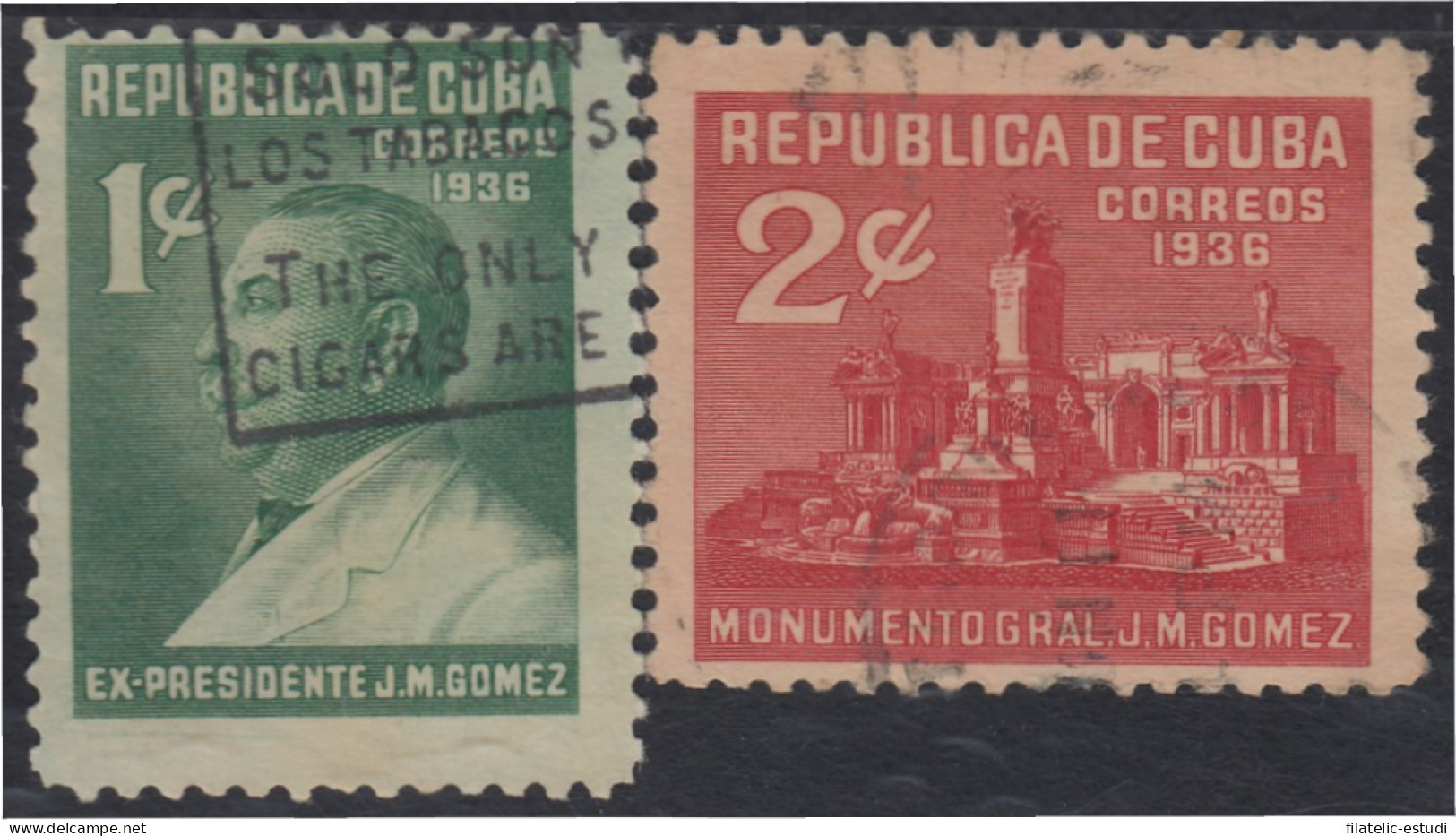 Cuba 229/30 1936 Monumento Al Presidente José Miguel Gómez Usados - Other & Unclassified