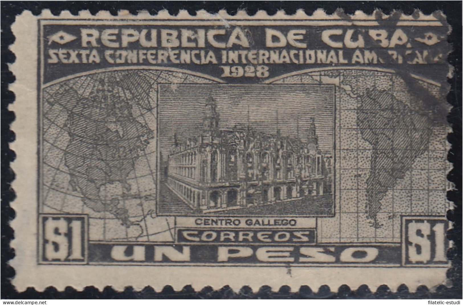 Cuba 200 1928 Centro Gallego Usado - Autres & Non Classés