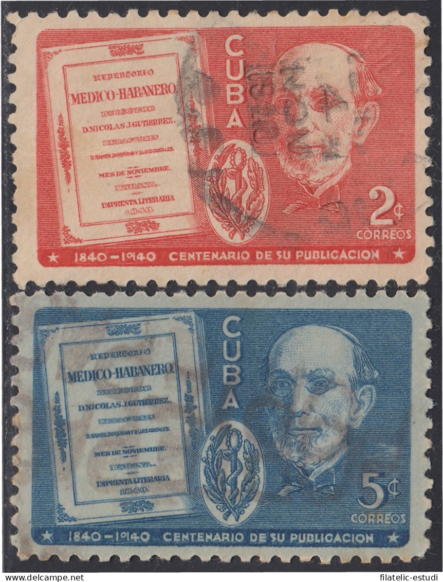 Cuba 264/65 1940 100 Años De La Publicación De Repertorio Médico Habanero Por  - Sonstige & Ohne Zuordnung